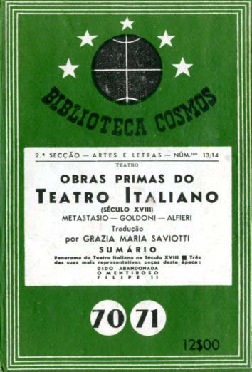OBRAS PRIMAS DO TEATRO ITALIANO