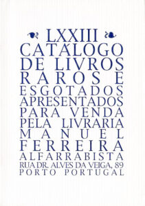 73 º catálogo de livros raros, antigos e/ou esgotados