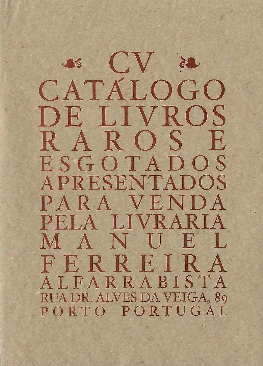 105 º catálogo de livros raros, antigos e/ou esgotados