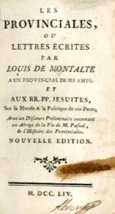 PROVINCIALES OU LETTRES ECRITES