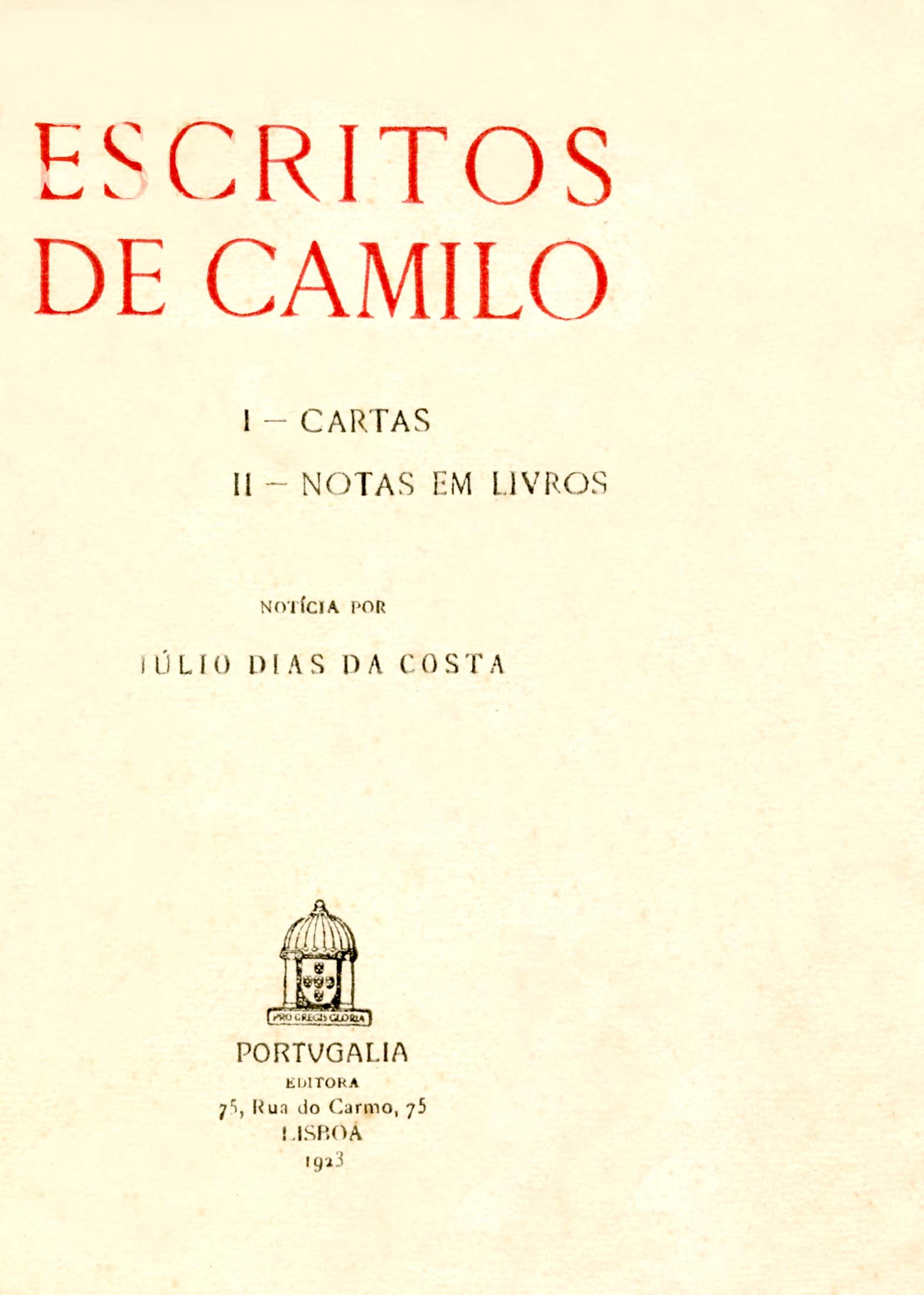 ESCRITOS DE CAMILO