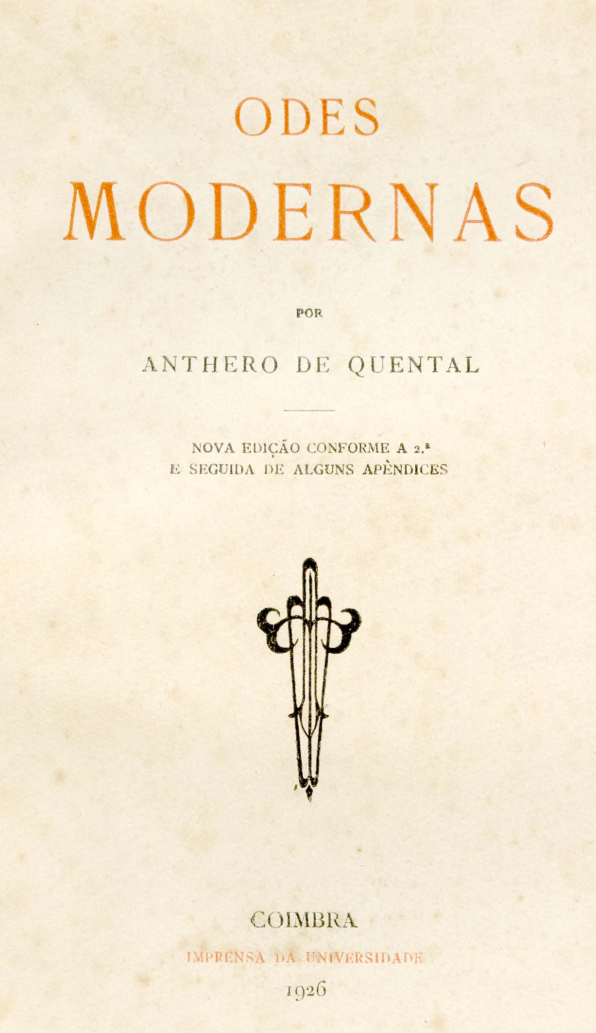 ODES MODERNAS