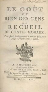 GOUT DE BIEN DES GENS OU RECUEIL DE CONTES MORAUX