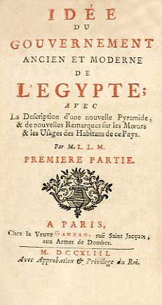 IDEE DU GOUVERNEMENT ANCIEN ET MODERNE DE L’EGYPTE