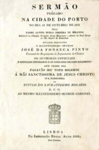 SERMAO PREGADO NA CIDADE DO PORTO