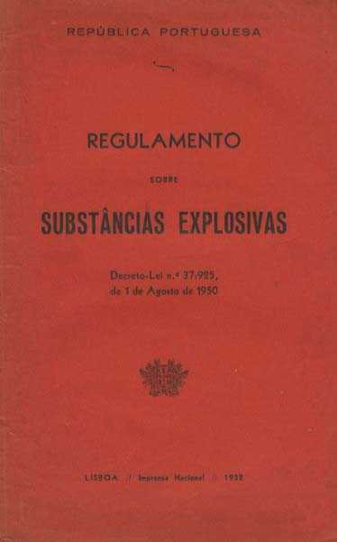 REGULAMENTO SOBRE SUBSTANCIAS EXPLOSIVAS