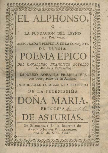 ALPHONSO O LA FUNDACION DEL REYNO DE PORTUGAL