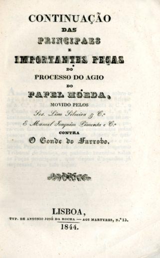 CONTINUAÇAO DAS PRINCIPAIS E IMPORTANTES PEÇAS DO PROCESSO DO AGIO DO PAPEL MOEDA