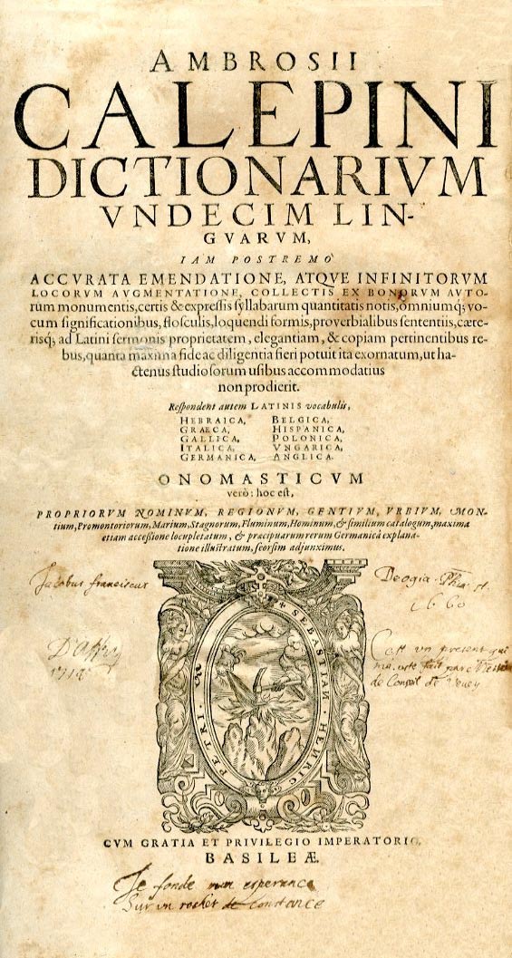 DICTIONARIUM UNDECIM LINGUARUM