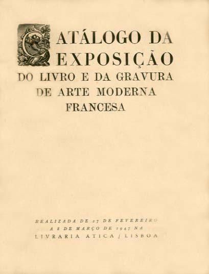 CATALOGO DA EXPOSIÇAO DO LIVRO E DA GRAVURA DE ARTE MODERNA FRANCESA