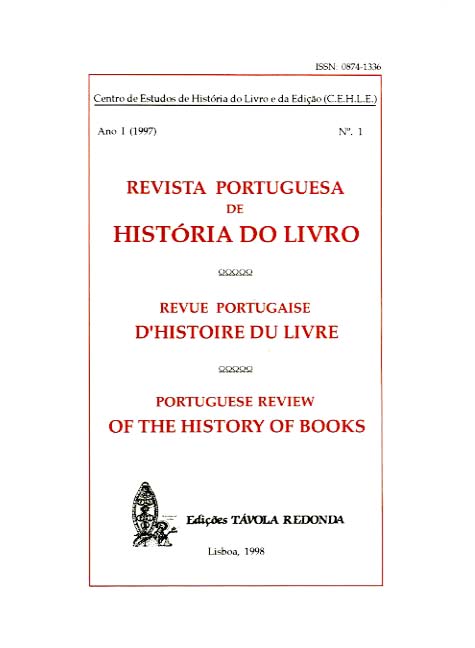 REVISTA PORTUGUESA DE HISTORIA DO LIVRO
