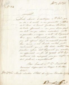 CARTA DATADA: 1846/05/10 (Quartel do Commando d'opperações em Braga)