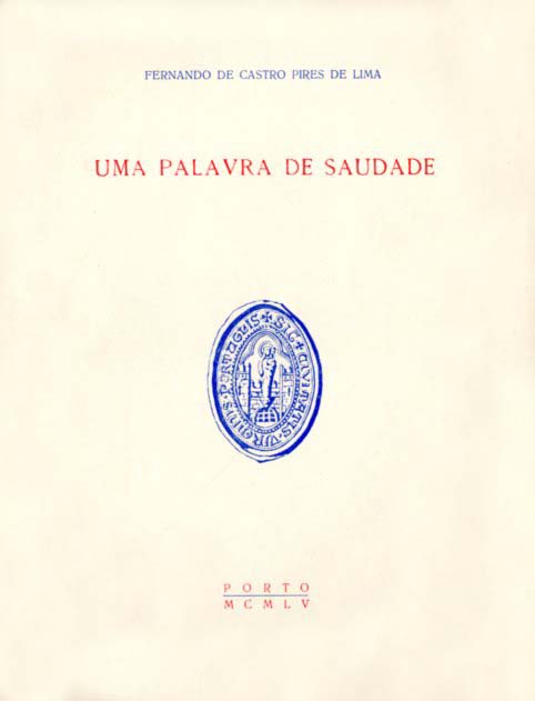 UMA PALAVRA DE SAUDADE