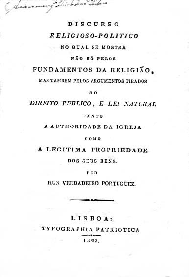 ORAÇAO CONGRATULATORIA PRONUNCIADA NA FESTIVIDADE QUE FIZERAO O PRESIDENTE CONEGOS E BENEFICIADOS DA BASILICA DE SANTA MARIA NO DIA 24 DE SETEMBRO