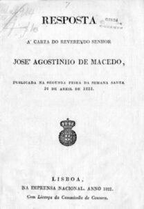 RESPOSTA A CARTA DO REVERENDO SENHOR JOSE AGOSTINHO DE MACEDO