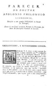 PARECER DO DOUTOR APOLONIO PHILOMUSO LISBONENSE