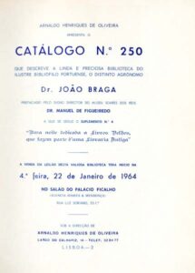 CATALOGO DO LEILAO NUMERO 250 DA PRECIOSA E MAGNIFICA BIBLIOTECA