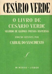 LIVRO DE CESARIO VERDE seguido de algumas poesias dispersas