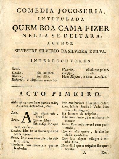 COMEDIA JOCO-SERIA INTITULADA QUEM BOA CAMA FIZER NELA SE DEITARA