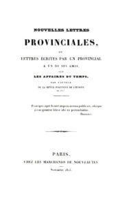 NOUVELLES LETTRES PROVINCIALES