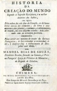 HISTORIA DA CRIAÇAO DO MUNDO SEGUNDO A SAGRADA ESCRITURA