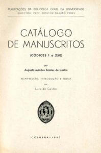 CATALOGO DE MANUSCRITOS
