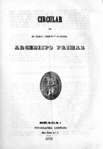 CIRCULAR DE SUA EXCELENCIA REVERENDISSIMA O SENHOR ARCEBISPO PRIMAZ