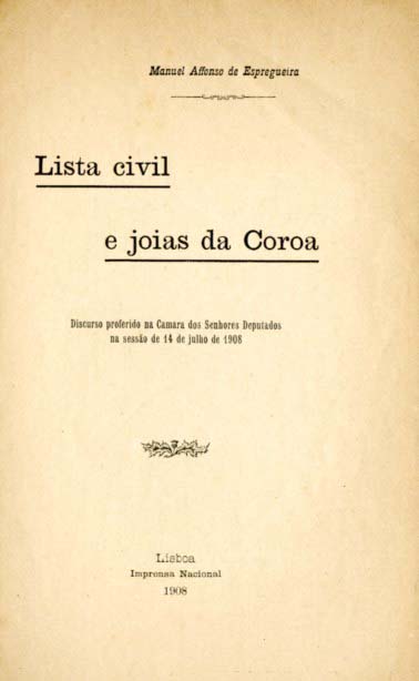 LISTA CIVIL E JOIAS DA COROA