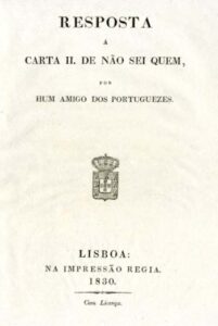 RESPOSTA A CARTA DE NAO SEI QUEM POR UM AMIGO DOS PORTUGUESES