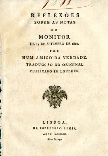 REFLEXOES SOBRE AS NOTAS DO MONITOR DE 14 DE SETEMBRO DE 1810