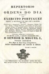 REPERTORIO DAS ORDENS DO DIA DADAS AO EXERCITO PORTUGUES