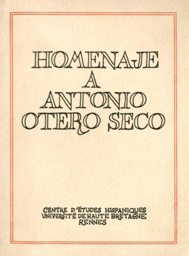 HOMMAGE A ANTONIO OTERO SECO
