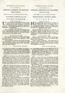 EM NOSSO PALACIO REAL DE MILAO A 23 DE DEZEMBRO DE 1807. NAPOLEAO IMPERADOR DOS