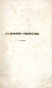 QUESTION PORTUGAISE
