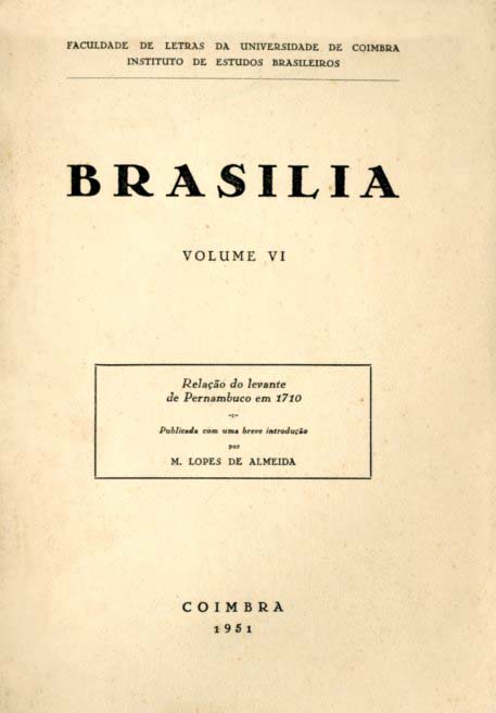 RELAÇAO DO LEVANTE DE PERNAMBUCO EM 1710