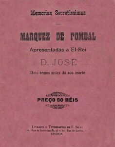 MEMORIAS SECRETISSIMAS DO MARQUES DE POMBAL