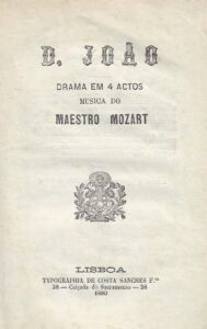 DOM JOAO [Libreto]