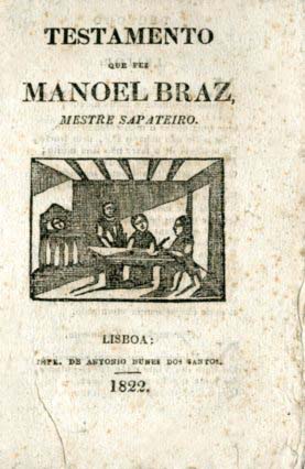 TESTAMENTO QUE FEZ MANOEL BRAZ MESTRE SAPATEIRO