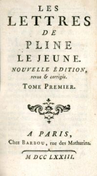LETTRES DE PLINE LE JEUNE