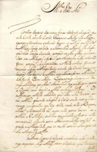 CARTA DIRIGIDA AO CONDE DE OEIRAS [Sebastião José de Carvalho e Melo, 1.º Marquês de Pombal]
