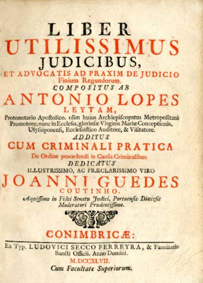 LIBER UTILISSIMUS IUDICIBUS ET ADVOCATIS AD PRAXIM DE JUDICIO FINIUM REGUNDORUM ¦ PRACTICÆ CRIMINALIS