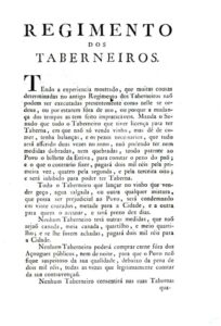 REGIMENTO DOS TABERNEIROS
