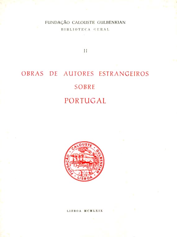 OBRAS DE AUTORES ESTRANGEIROS SOBRE PORTUGAL