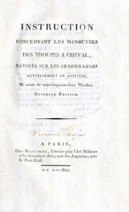 INSTRUCTION CONCERNANT LES MANOEUVRES DES TROUPES A CHEVAL