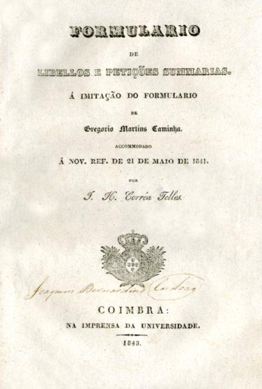 FORMULARIO DE LIBELOS E PETIÇOES SUMARIAS A IMITAÇAO DO FORMULARIO DE GREGORO MARTINS CAMINHA