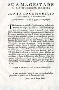 SUA MAGESTADE FOI SERVIDO MANDAR REMETER A JUNTA DO COMERCIO DESTES REINOS