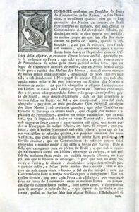 Sendo-me presentes em Consulta da Junta do Comercio destes Reinos e seus Dominio