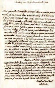 CARTA AUTOGRAFA DATADA: Lisboa, em 22 de Setembro de 1850