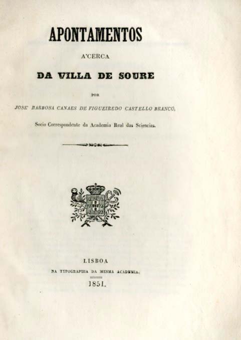 APONTAMENTOS ACERCA DA VILA DE SOURE