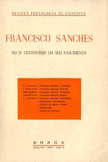 FRANCISCO SANCHES NO IV CENTENARIO DO SEU NASCIMENTO